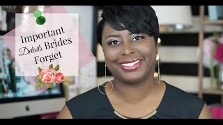Important Details Brides Forget