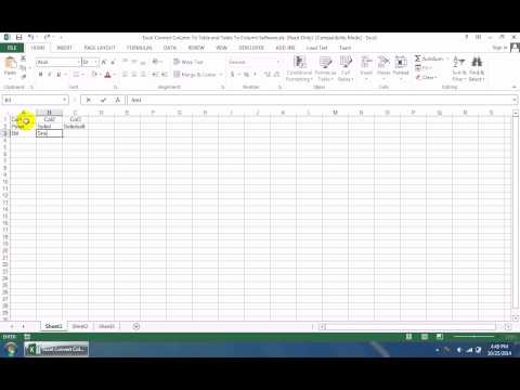 Excel Convert Column To Table and Table To Column Software