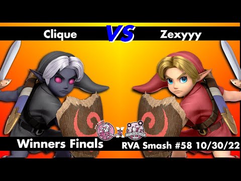 RVA Smash #58: Clique (Young Link) vs Zexyyy (Young Link) - WINNERS FINALS - Smash Ultimate SSBU
