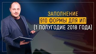 Заполнение 910 формы для ИП (2 полугодие 2018 год)