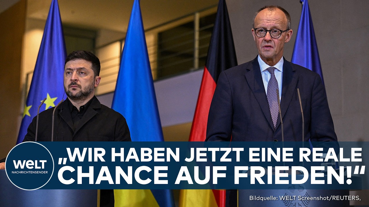 BERLIN: Pressekonferenz mit Merz und Selenskyj! "Wir haben eine reale Chance auf Frieden"