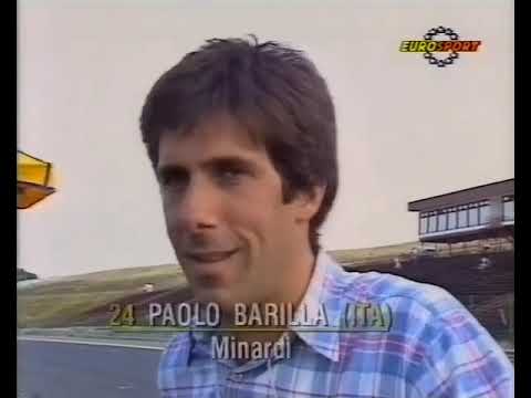 1990 F1 Hungarian GP - Interview with Paolo Barilla (Eng)