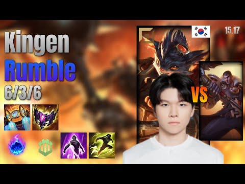 Kingen Top Rumble vs Jayce lol KR solo rank Full Game 15.17 | 킹겐 럼블 vs 제이스