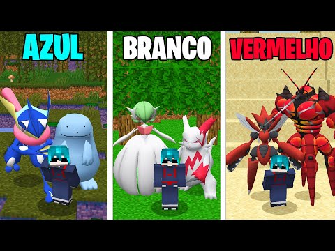 AS CORES DECIDEM MEUS POKÉMONS NO MINECRAFT PIXELMON