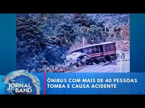 Ônibus tomba e deixa um morto no interior do Tocantins | Jornal da Band