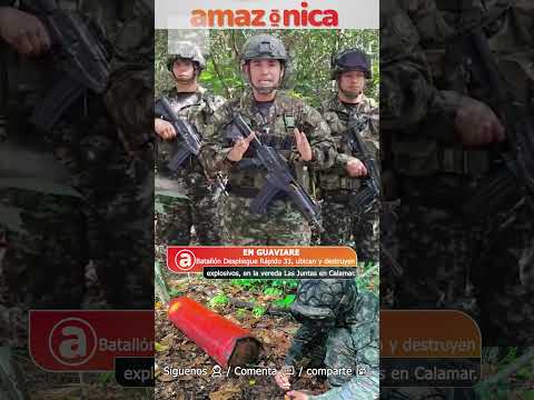 BATALLÓN DESPLIEGUE RÁPIDO 33 UBICAN Y DESTRUYEN ARTEFACTOS EXPLOSIVOS, VEREDA LAS JUNTAS EN CALAMAR