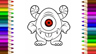 Easy Monster Drawing for Kids Step by Step