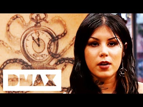 Kat Von D Adds Her Signature To "13 O'Clock" Back Tattoo | LA Ink
