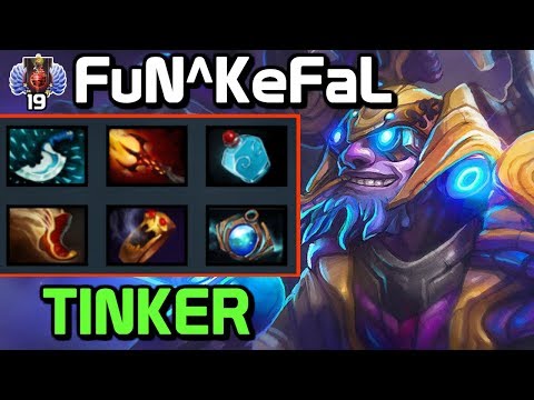 FuN^KeFaL Tinker full game - 1st pick Tinker vs mid Alchemist TOP EU RANK GAME