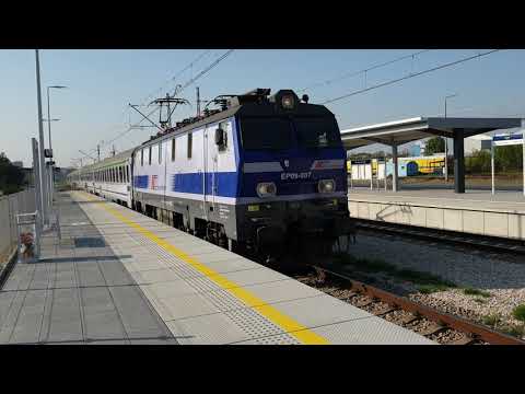 EP09-007 + IC MATEJKO z Przemyśla Gł. do Świnoujścia, mija stację Rzeszów Zachodni 27.08.2019