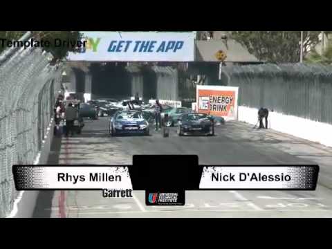 NICK D'ALESSIO vs RHYS MILLEN During Top 32 2012 Formula Drift Round 1 @ Long Beach California