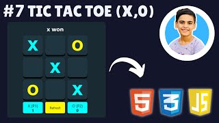 Tic Tac Toe Using HTML, CSS & JavaScript with Full EXPLANATION in Hindi | Project 7