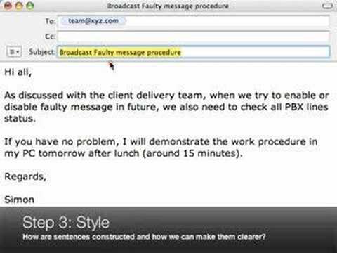 ESL Business Writing Video Email Tune up 01