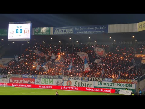 FC Hansa Rostock vs Hallescher FC/ 24.01.20/ bus, hymne, choreo, sieg