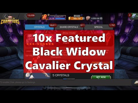 10x Featured Black Widow Cavalier Crystal - FCCB Round 1 - Marvel Contest of Champions