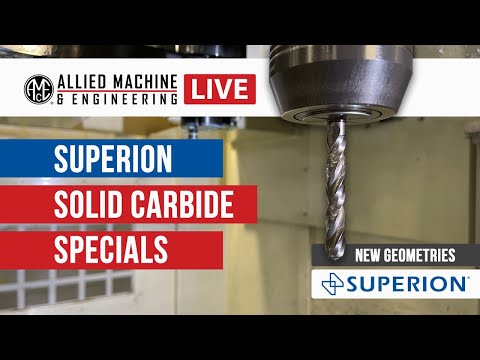 Allied LIVE: New Superion® Special Solid Carbide Drill Geometries