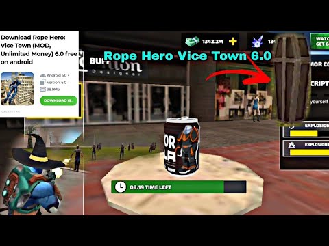 Rope Hero Vice Town New Update Version 6.0 Mission Zombie in Vice Town