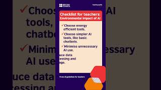 Reduce the environmental impact of AI #teachingcommunity #teachingenglish #education #elt