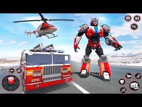 Rescue Robot Car Transform - Firetruck Robot Games - Android Gameplay