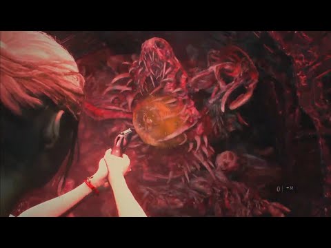 RESIDENT EVIL 2 Remake - G Stage 5 (William Birkin) True Final Boss Fight & True Ending [Claire]