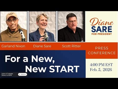 DIANE SARE FOR PRESIDENT - PRESS CONFERENCE FOR A NEW NEW START TREATY - SCOTT RITTER & G NIXON