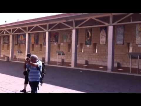 The angelus midday outside the church of annunciation