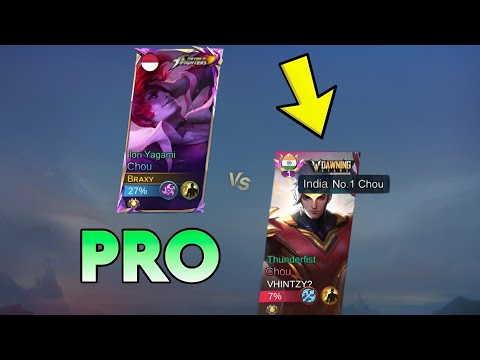BRAXY VS TOP 1 INDIA YOUTUBER CHOU (he destroys me) - MLBB