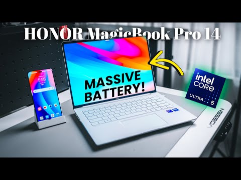 HONOR MagicBook Pro 14 – Largest 14” Laptop Battery Ever?! 120Hz OLED, Intel Core Ultra 5! 🔥