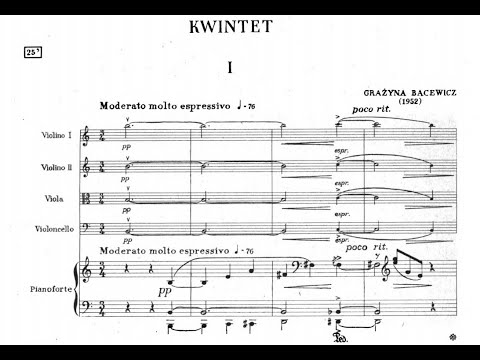 Grażyna Bacewicz - Piano Quintet No.1