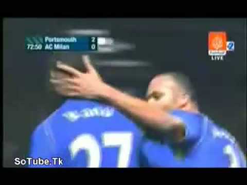 UEFA CUP Portsmouth 2:2 AC Milan (Ronaldinho super freekick)