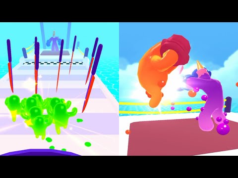 JELLY RAID - Join Blob Clash 3D - Level Up Jelly Blob Run (ASMR Gameplay)