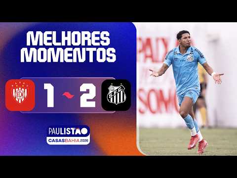NOROESTE 1 X 2 SANTOS | MELHORES MOMENTOS | 7ª RODADA | PAULISTÃO CASAS BAHIA 2026