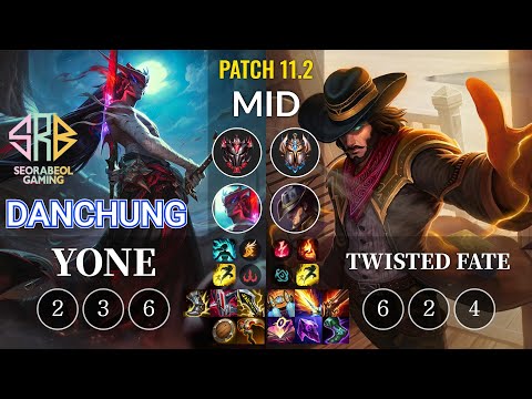 SRB Danchung Yone vs Twisted Fate Mid - KR Patch 11.2