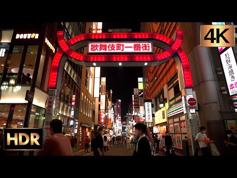 4K HDR 60fps | Tokyo Shinjuku Kabukicho Night Walk - Red light district 夜の新宿歌舞伎町を散歩 - Fall 2022