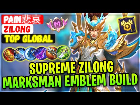 Supreme Zilong Marksman Emblem Meta Build [ Top Global Zilong ] Pain悲哀 - Mobile Legends Emblem Build