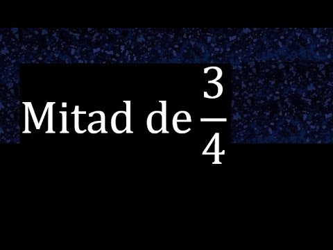 Half of 3/4. Part of a fraction, fractions