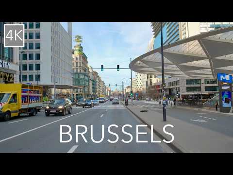 Brussels Belgium 4K Driving Tour - Capital of Europe City Drive