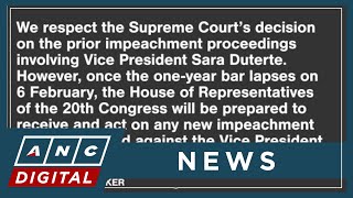 PH House lawmakers vow to comply with Supreme Court decision on VP Duterte impeachment | ANC