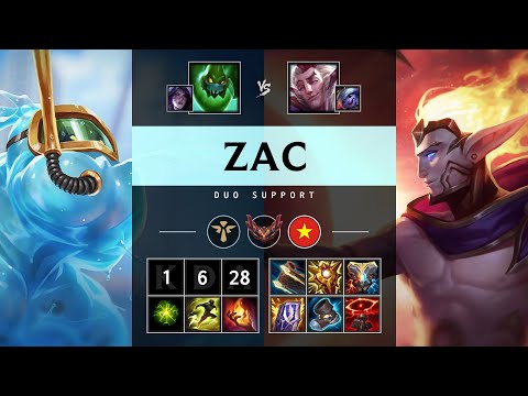 Zac Support vs Rakan - VN Grandmaster Patch 25.13