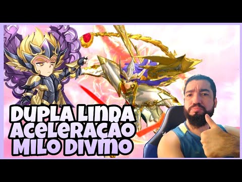 Hypnos & Milo Divino: Aceleração Ciclone Skill 2 Ciclone Escarlate - Saint Seiya Awakening