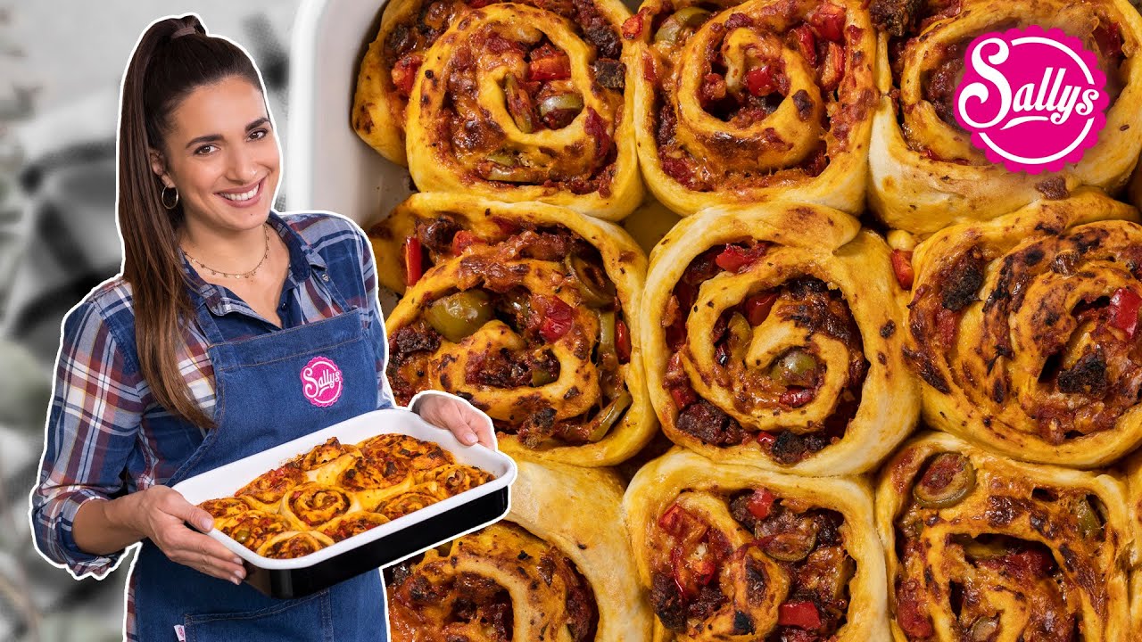 Pizza-Schnecken mit Hefeteig - Einfache Rezepte