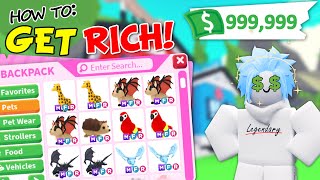 HOW TO GET RICH in Adopt Me 🤑 10 x TIPS to get 