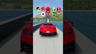 part- 1 Which country can pass the wall of thorns #beamngdrive #fouryou #gaming #beamng #car😀