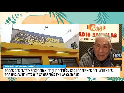 Una cámara grabó el robo que sufrió una casa de neumáticos en Sarmiento