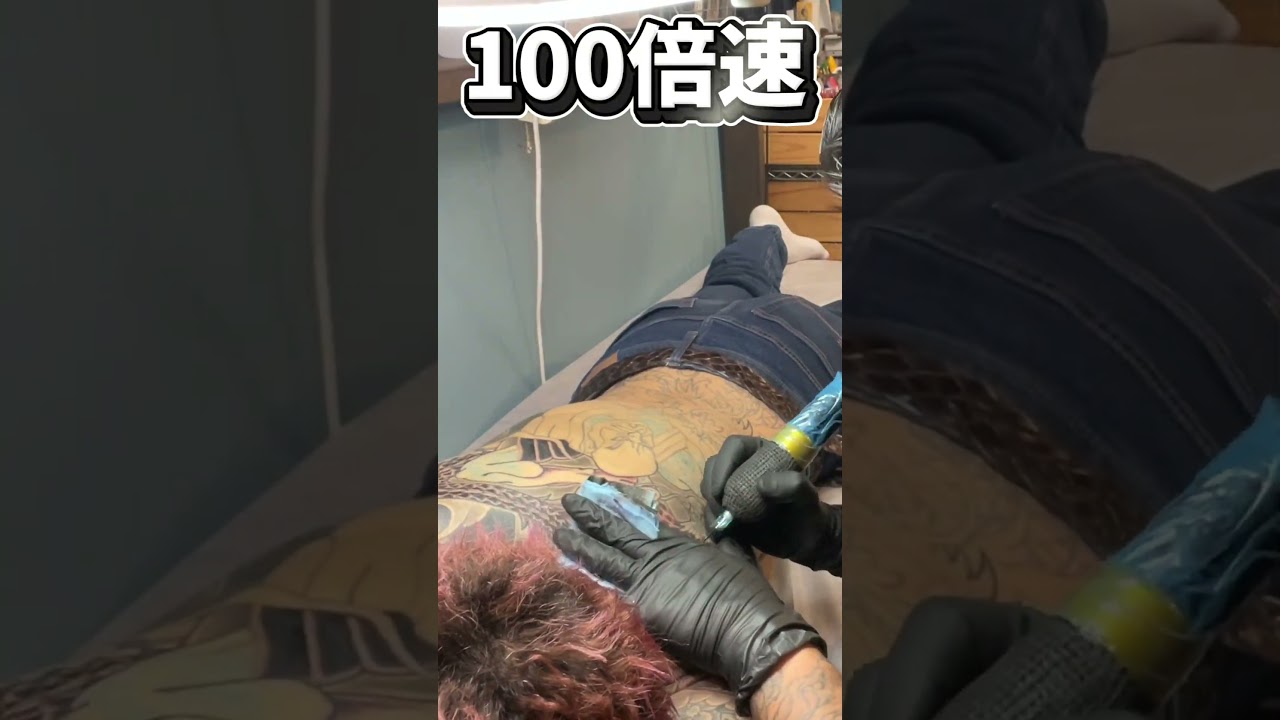 龍の鱗にカラス彫りを2時間入れてきました。