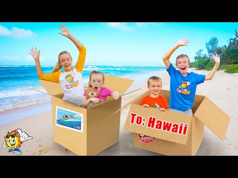 We Pretend To Send Ourselves Overseas To Hawaii Again! (skit) Kids Fun TV Family Vacation