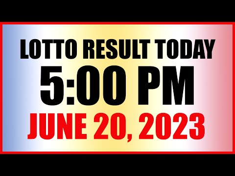 Lotto Result Today 5pm June 20, 2023 Swertres Ez2 Pcso