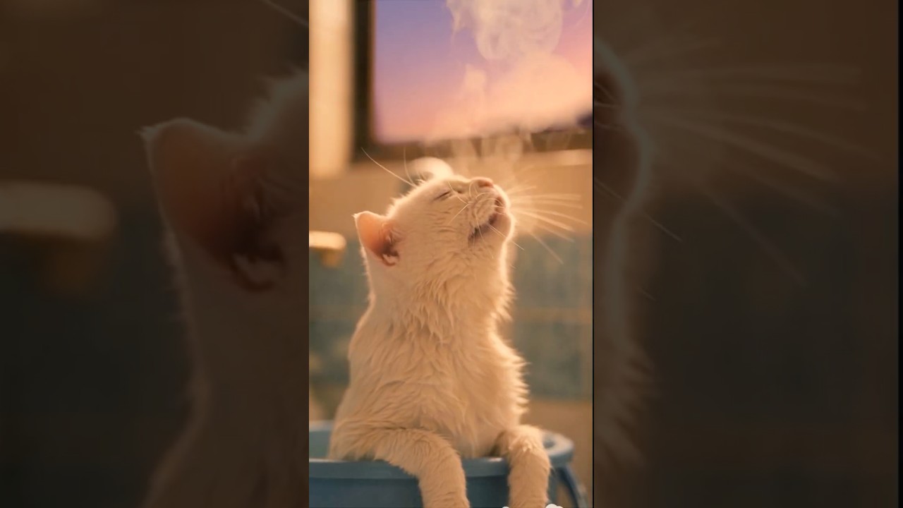 実はお風呂好きのオイモちゃんという猫 #ショートドラマ#猫