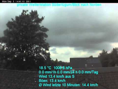 schauriges Wetter in Süderlügum am 05.09.11 im Zeitraffer