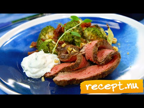 Mitt kök: Sandra Mastios flankstek med broccoli och getostkräm - TV4